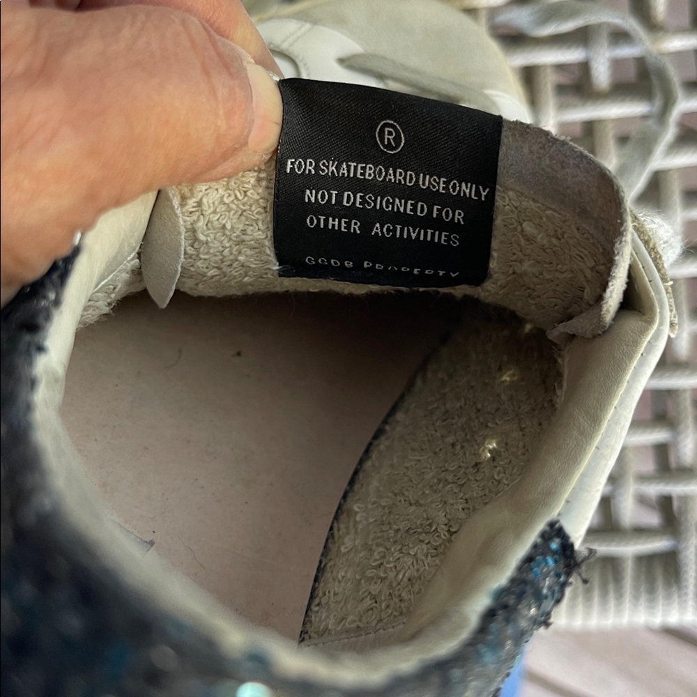 Golden Goose Hi Star |White | blue glitter-back |Size 39| 9 - Picture 11 of 16